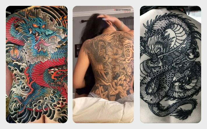 Full Back Japanese Dragon Tattoo