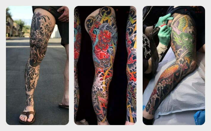 Japanese Dragon Tattoo On Legs