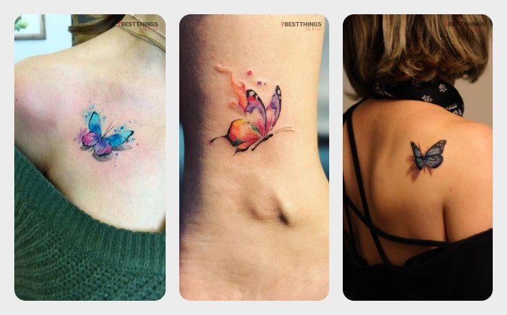 Water Color Butterfly Tattoo