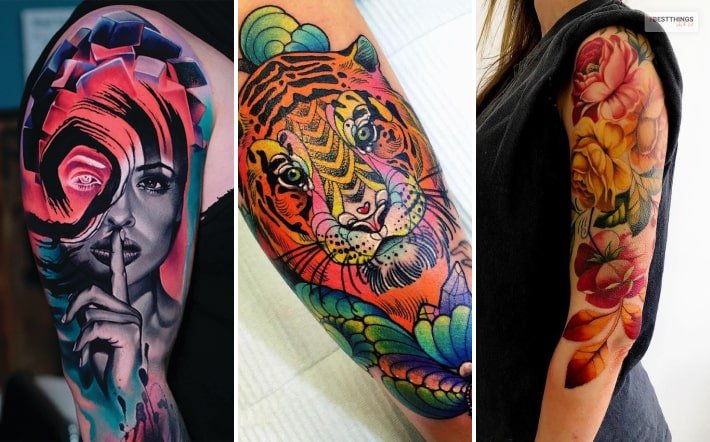 Colorful Illustrative Tattoos