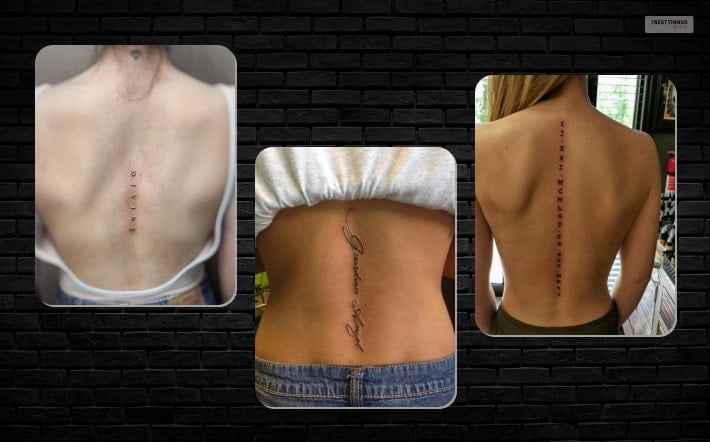 Alphabetic Spine Tattoos  