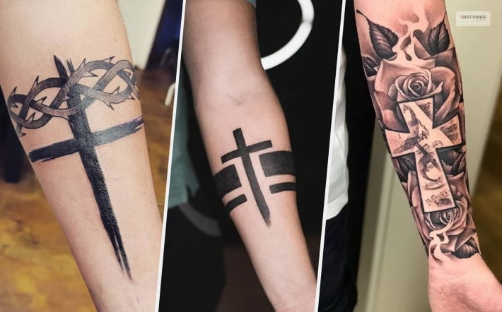 Cross Tattoo with Armband