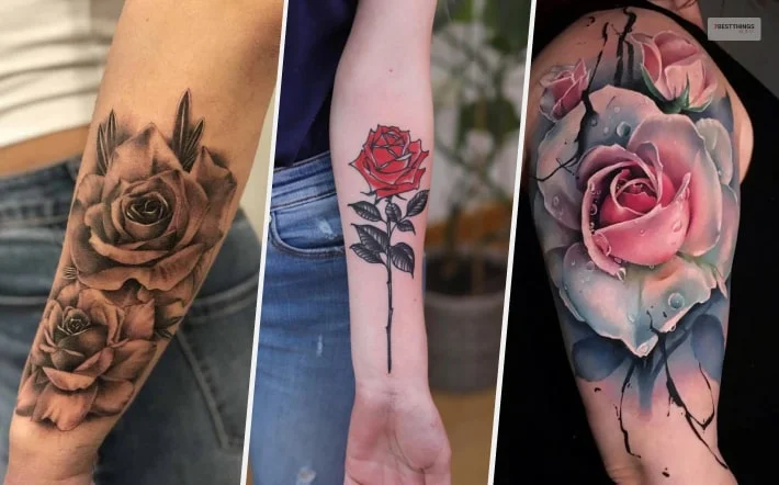 Realistic Rose Tattoo   