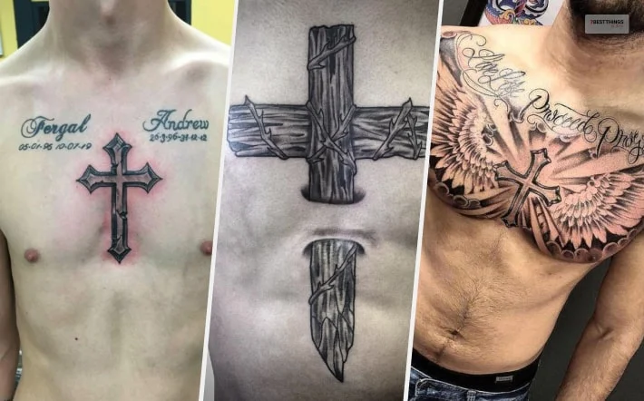 Amazing cross wings chest tattoo by Felipe Studio Tattoo  felipestudiotattoo  inkedmag worldofartists inksav gq ink  Instagram